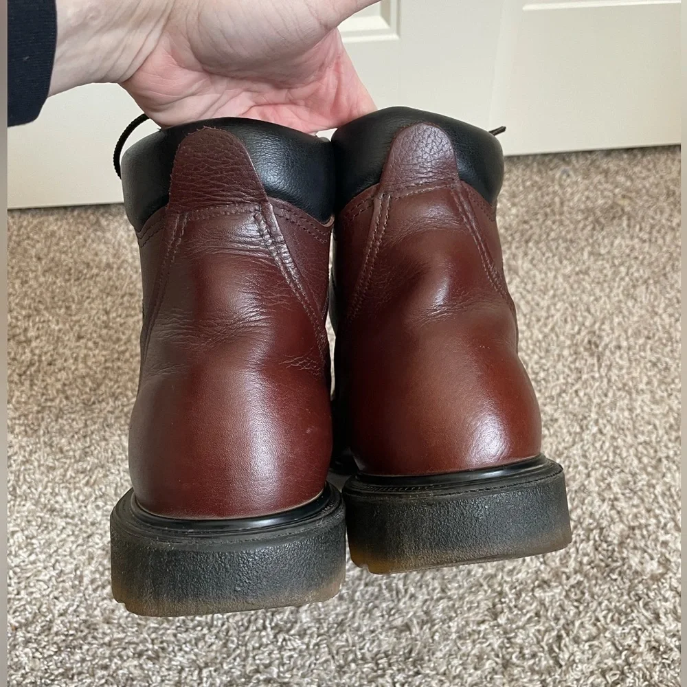 Red wing shoes work boots size 14 narrow brown boots style 696